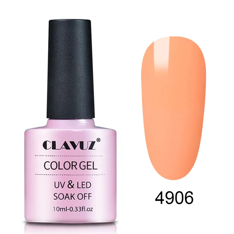 006 CLAVUZ Macaron UV светодиодный Полупостоянный долговечный Гель-лак черный белый чистый Цвет Гель-лак для ногтей 10 мл - Цвет: 006