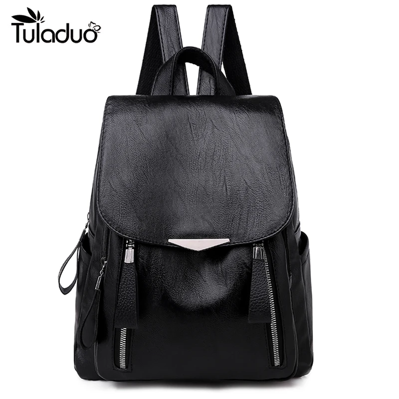 Новый женский кожаный рюкзак Модный повседневный в стиле ретро для женщин и