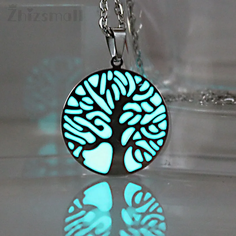 Светящееся ожерелье дерево жизни искусство жизнь светится в темноте ночью для