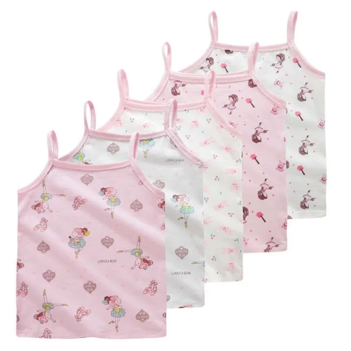 2019 Новые топы для девочек детские майки детское нижнее белье топ на бретелях 3