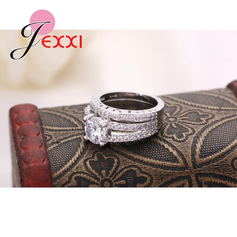 Обручальное Ювелирное кольцо Простое Элегантное 925 пробы Серебряное обручальное