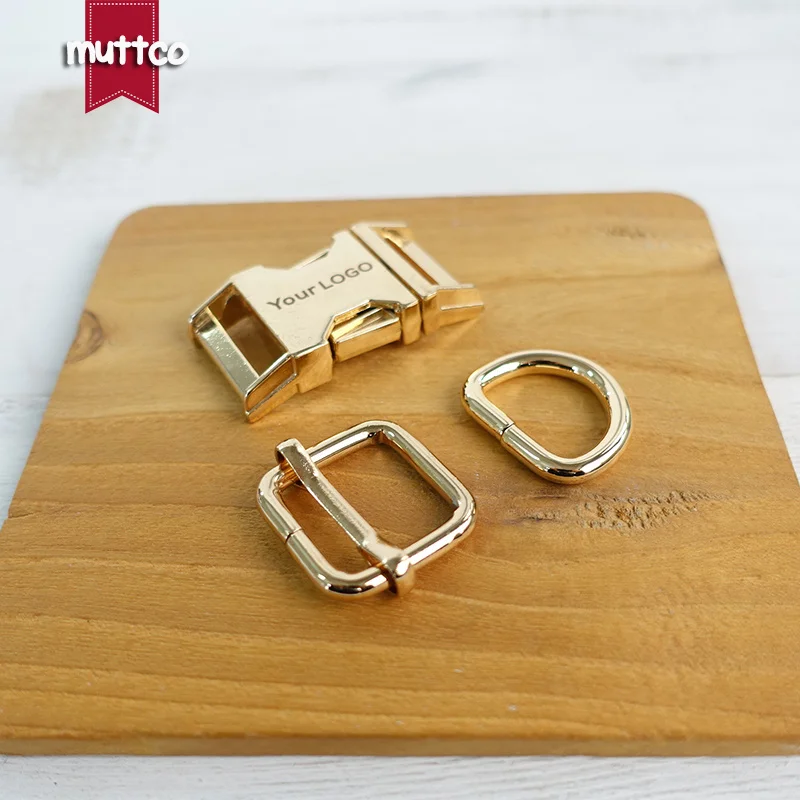 20sets/lot (metal buckle+adjust buckle+D ring/set) DIY dog collar accessory golden 2.0cm engraved buckle kirsite customize LOGO |