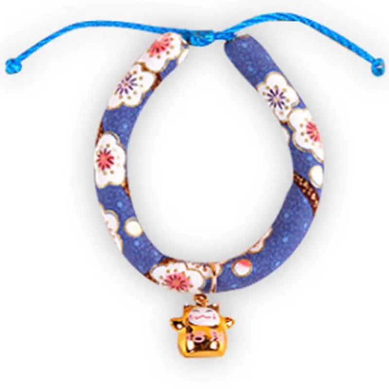 Японский Стиль Lucky Cat Воротник Ожерелье регулируемой длины (с колокольчиками для