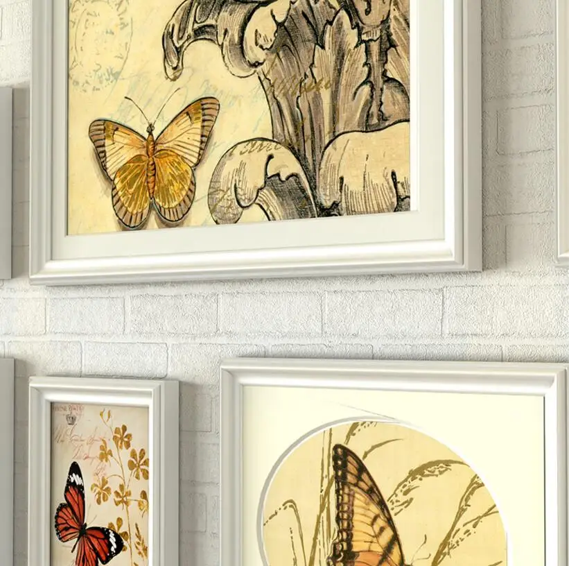 9 шт./компл. набор винтажных европейских семейных фоторамок с наклейкой на стену