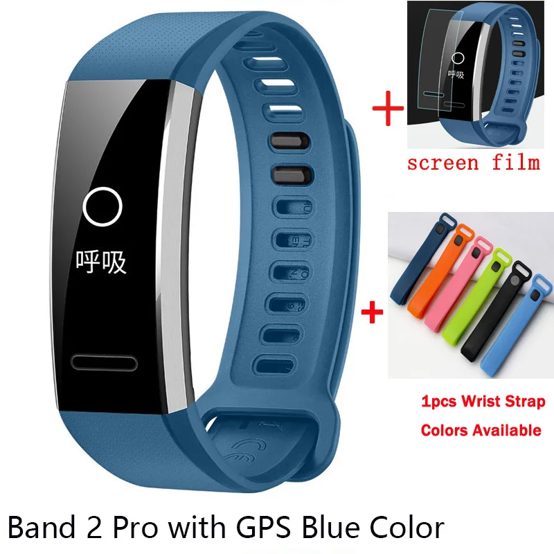 Спортивный браслет huawei 2 pro B29 B19 с gps для плавания, браслет для мониторинга сердечного ритма, Подарочная пленка для экрана - Цвет: B29 GPS with Strap