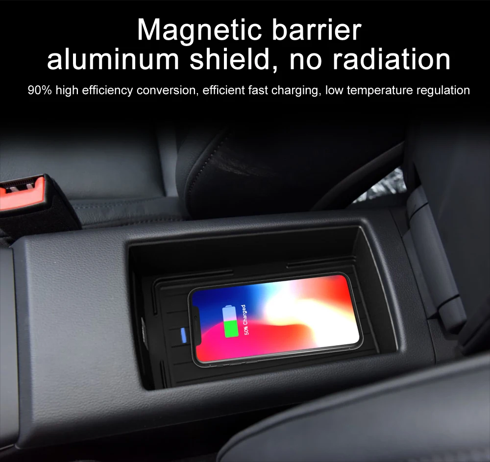 Qi автомобильное беспроводное зарядное устройство для iPhone Xs Max Xr X Samsung S10 S9 Audi A3/S3