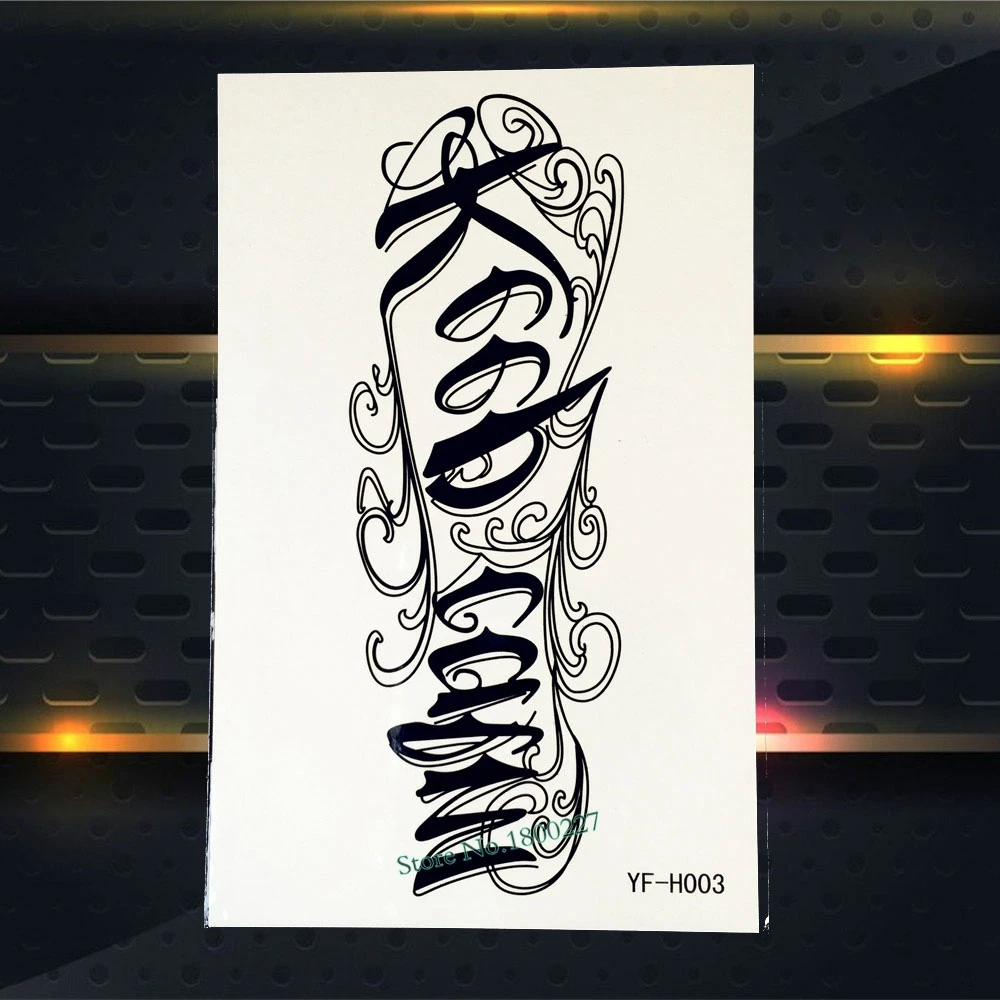 Временная татуировка на руку сохраняющая спокойствие надпись дизайн в стиле