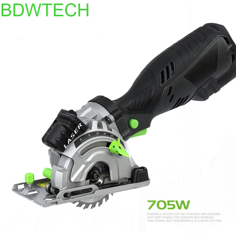 Bodew Tech 5.8Amp мини циркулярная компактная пила с 89m'm &quot24 T TCT лезвие вакуумный