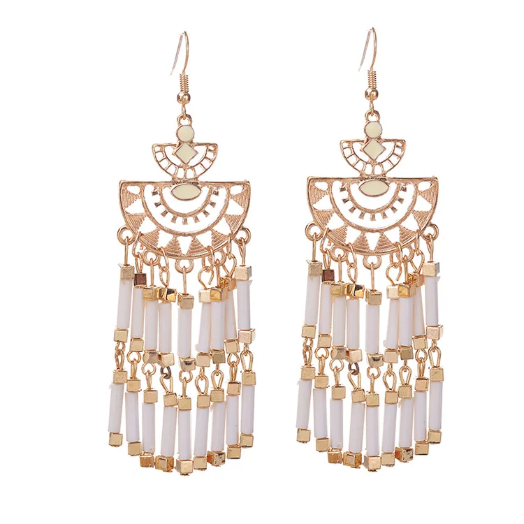 New Luxury Bohemia Style Tassel Women Earings Wedding Statement Jewelry Dangle | Украшения и аксессуары