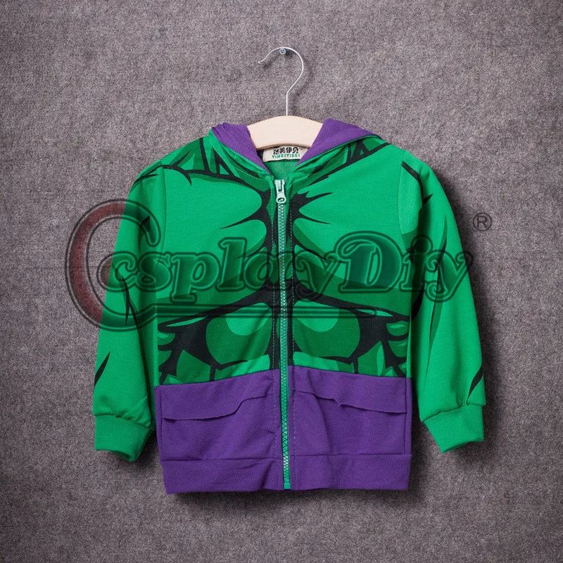 Новое поступление детские толстовки костюм супер косплей человек герой Зеленая