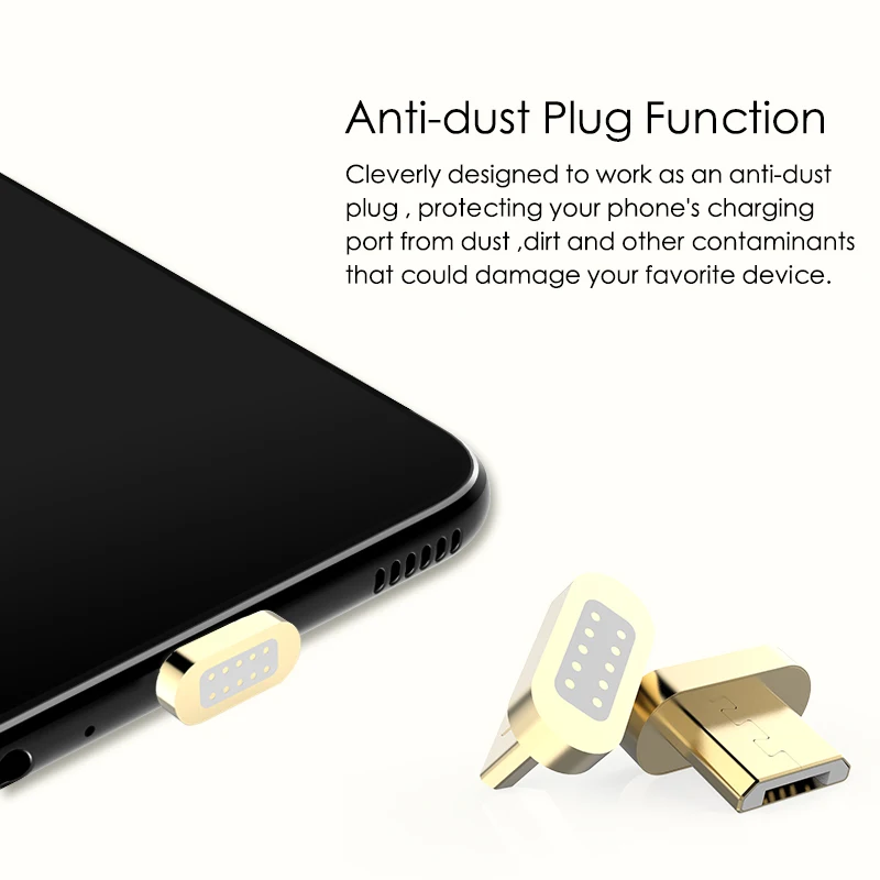 WMZ 2 Pack Magnetic Reversible Micro USB Cable Braided Fast Data Charging Sync for Samsung S7 LG V10 Sony Huawei P8 Xiaomi | Электроника