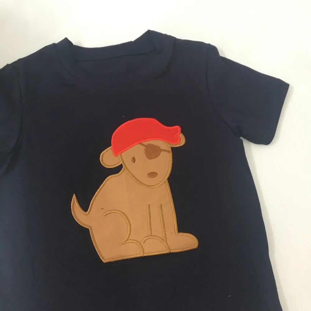 Супер милая летняя одежда Puresun для маленьких мальчиков синяя футболка с вышивкой