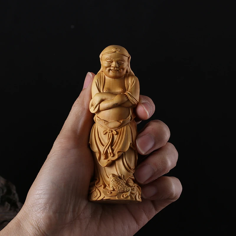 Лю Хай Играя с резьбой ремеслами части руки Чай дома Аксессуары yueqing самшита