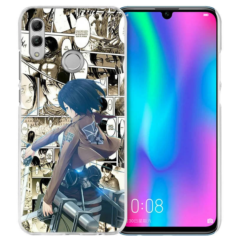 Обувь для косплея по аниме «атака на Титанов» аниме чехол для huawei Honor 8X Y9 9 10 Lite Play 7C 8C 8S 8A фотоаппаратов моментальной печати 7S 7A Pro V20 20i Y6 Y7 Y5 жесткий чехол из ПК для телефона