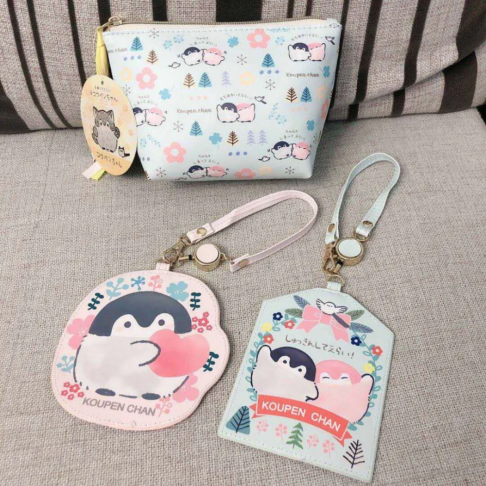IVYYE/модные Kawaii Penguin аниме, плюшевая визитница из искусственной кожи с мультяшным рисунком, Кредитные ID Сумки, кошелек для монет и автобусов, подарки для девочек, новинка