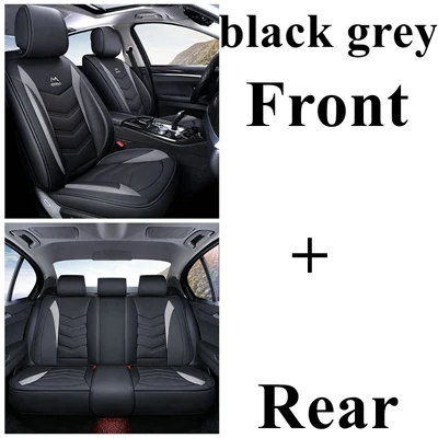 Чехол автокресла для Mitsubishi Outlander ASX Nissan Tiida Juke, Qashqai j10 j11 Renault Clio Duster logan Sandero Seat Ibiza altea - Название цвета: black grey standard