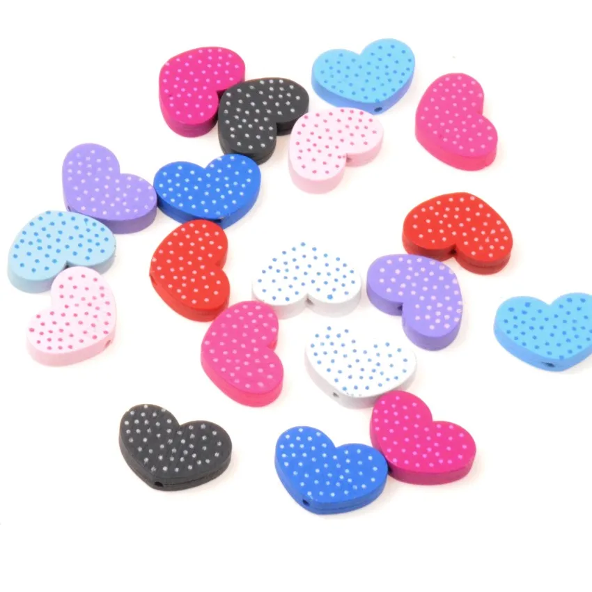 MIAOCHI DIY 30 шт. любовь сердце деревянные бусины для изготовления ювелирных изделий