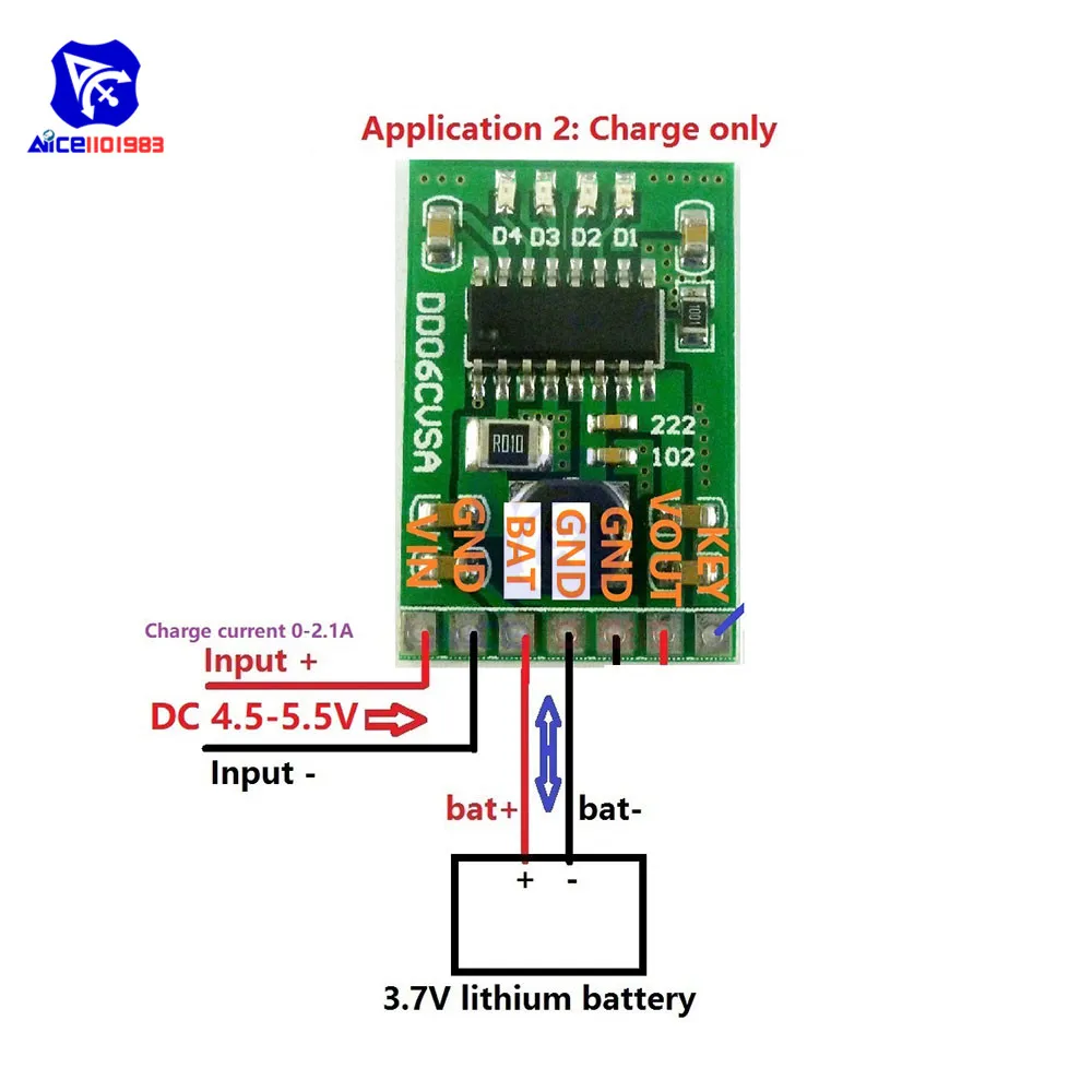 Diymore DC 5 В 2.1A 3,7 в 18650 литий-ионная литиевая батарея зарядная плата зарядка разрядка батареи Защитный индикатор модуль