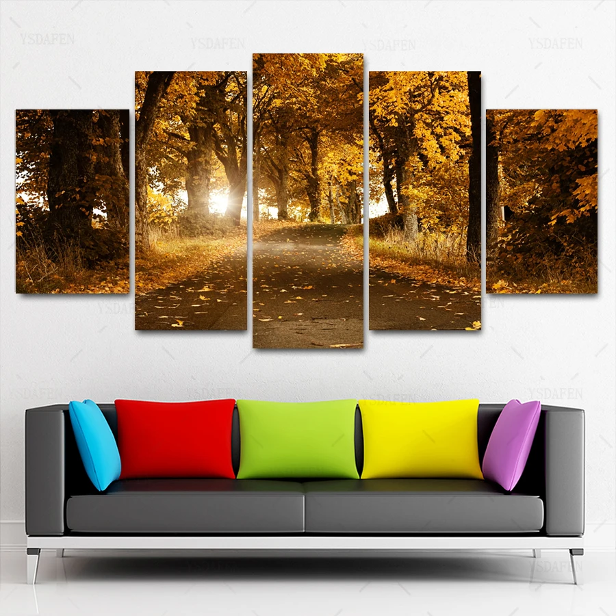 

Op de muur HD print olieverf Film modulaire foto Scenery poster kind room decor woondecoratie 5 stks canvas art z319
