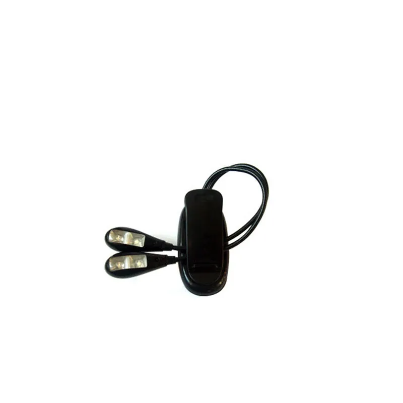 Лампа для чтения с двумя головками, белая яркость, USB перезаряжаемая лампа для ухода за глазами с индикатором питания аккумулятора, настольная лампа