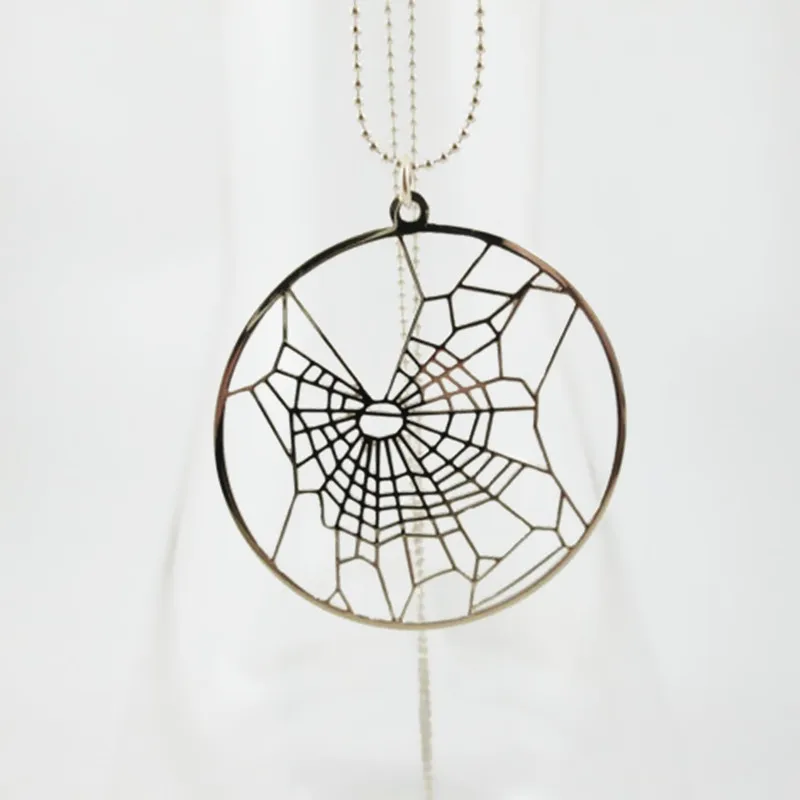 

Spider web under influence of THC necklace - Halloween gift Science - Chemistry Silver plated pendant