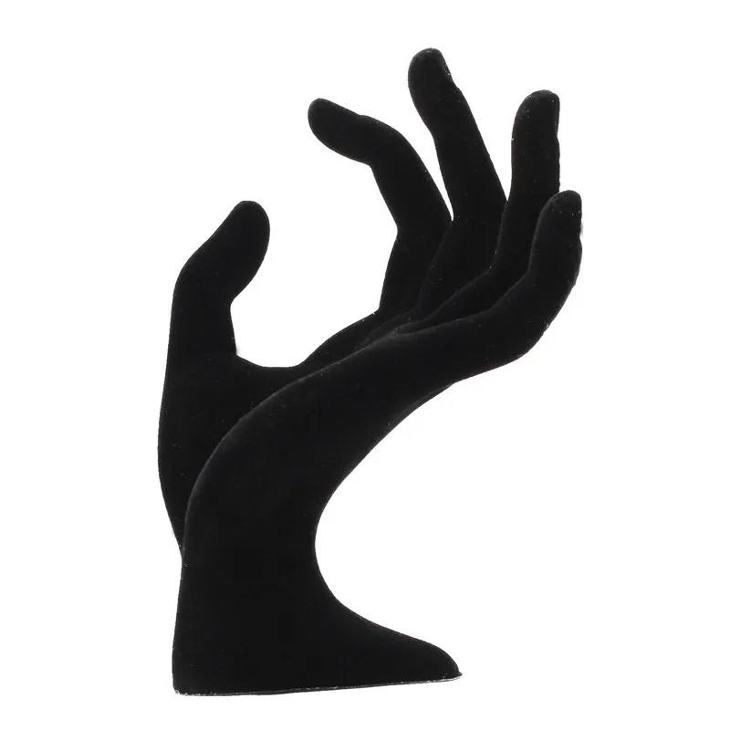 Черный вельвет OK дизайн манекен ручной палец модель ювелирных изделий кольцо