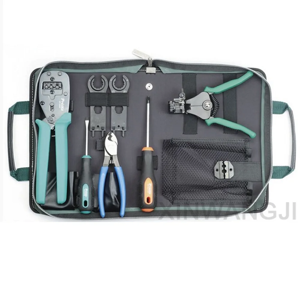 Pro'skit PK-2061 Солнечная энергия режущая линия прецизионные обжимные инструменты для зачистки набор инструментов специально разработан для солнечных панелей