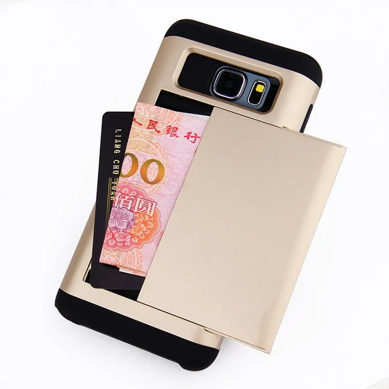 Shockproof Armor Wallet Case For Samsung Galaxy S8 Plus Card Slot Holder Protective Back Cover Note 7 5 4 3 S5 S4 Men |