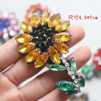 2 шт. желтые блестки стразы с бусинами в виде Желтых Цветов винтажном стиле