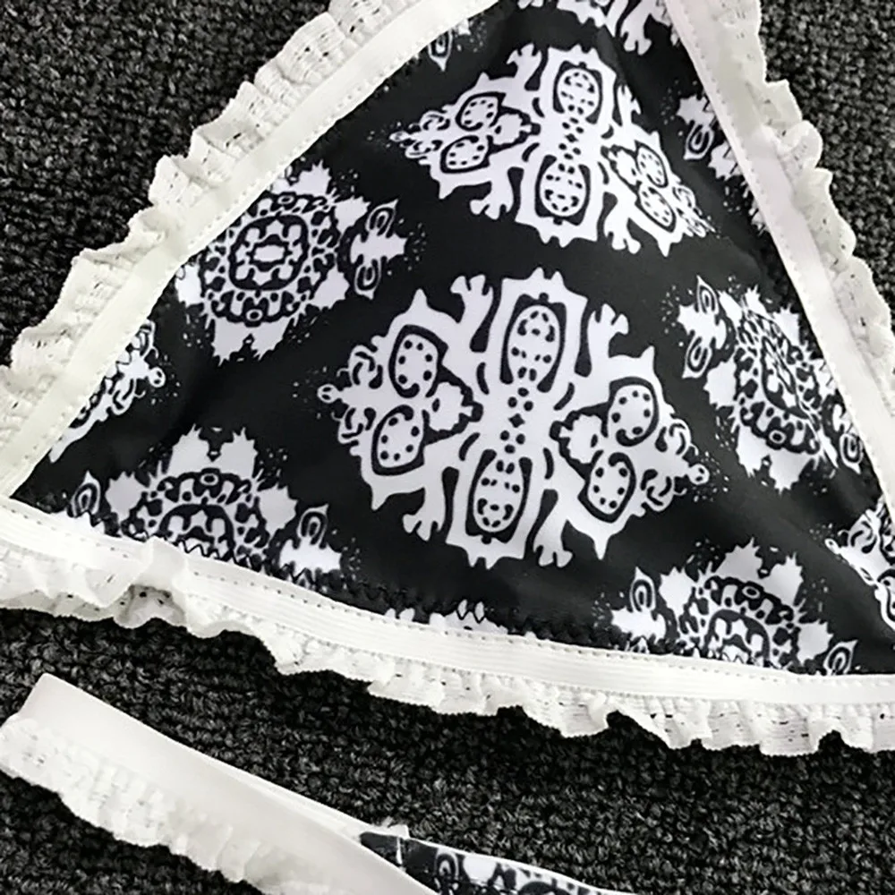 SAGACE двухсекционные костюмы с принтом купальники кружевной купальник