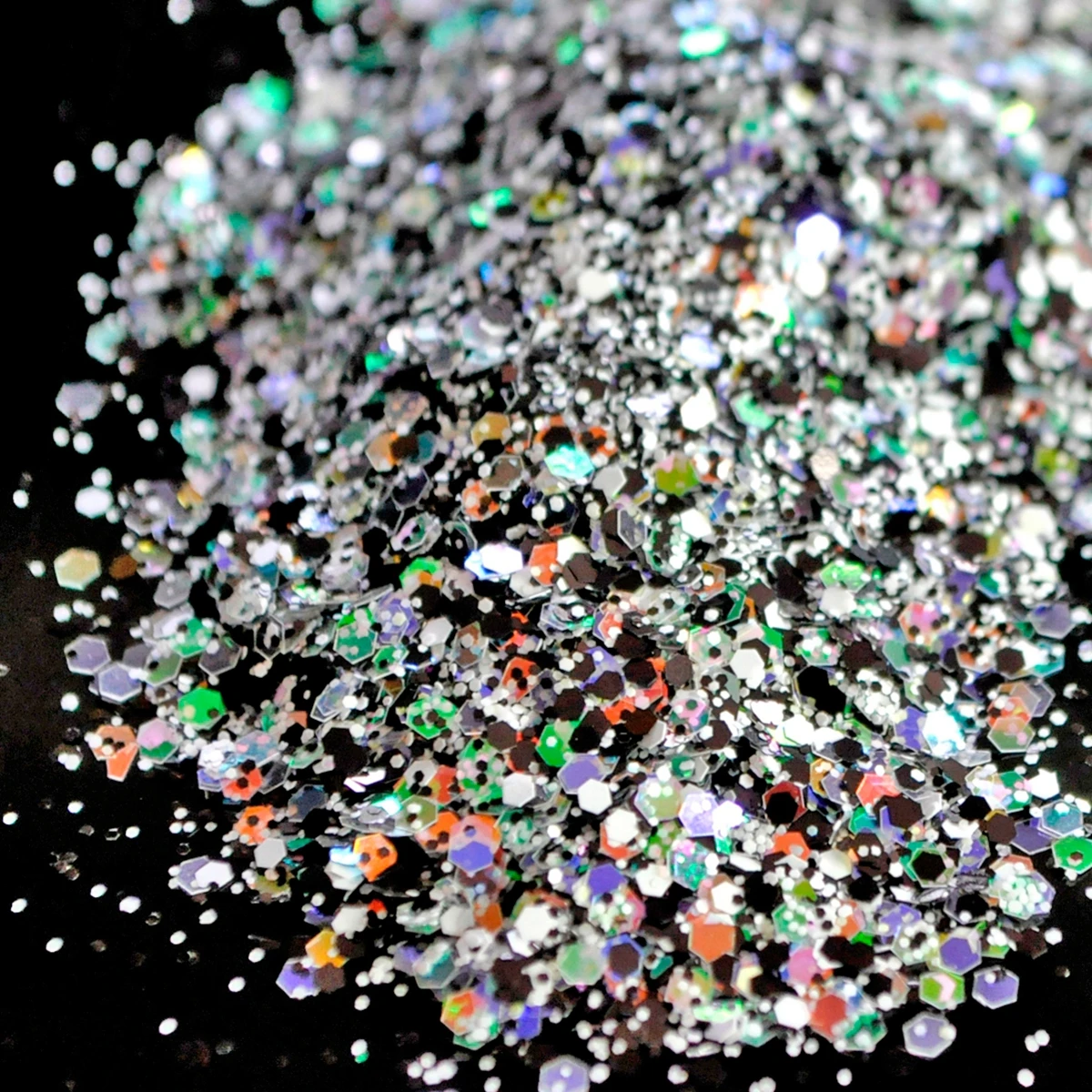 Классический черно белый ноготь маникюрный разные размеры блестящий порошок