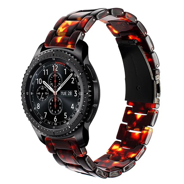 Быстросъемный ремешок для часов из смолы 22 мм для samsung Galaxy Watch 46 мм/gear S3/gear 2 Neo Live steel застежка ремешок на запястье