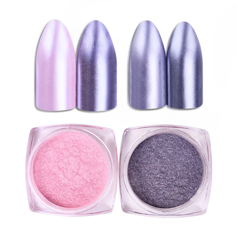 2 г/кор. серебряное зеркало для ногтей Блестящий волшебный пигмент порошок