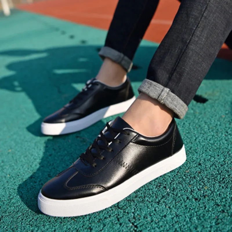 Новинка 2018 года мужская повседневная обувь из искусственной кожи летние дышащие