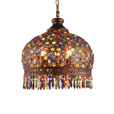 Богемные цветные хрустальные светодиодные люстры освещение для столовой