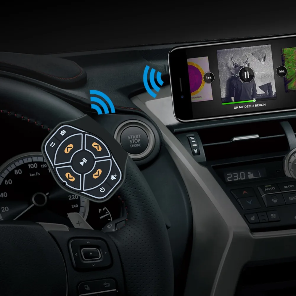 Беспроводной пульт дистанционного управления на руль Bluetooth управление с помощью