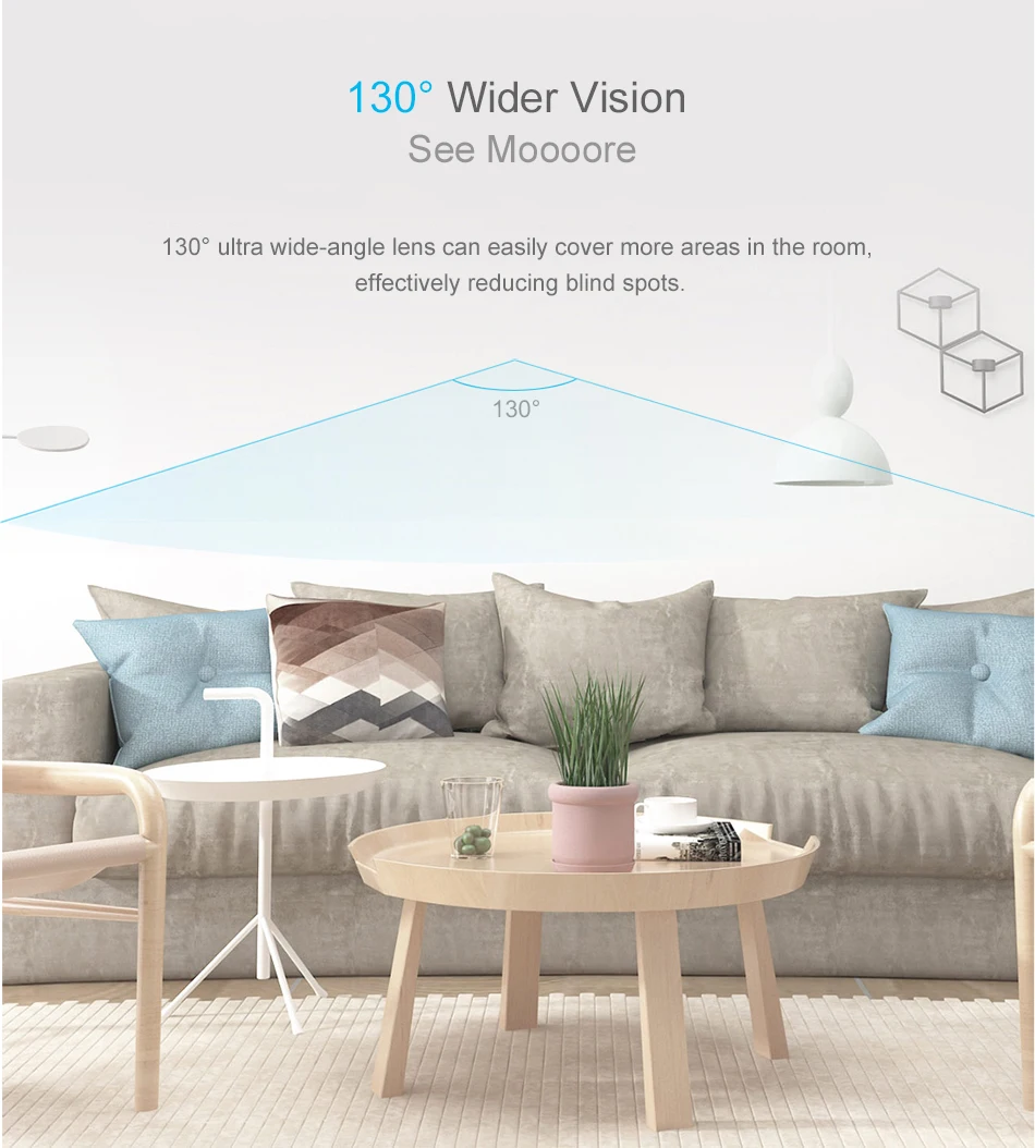 Xiaomi Mijia, новинка, 1080 P, IP камера, 130 градусов, FOV, ночное видение, 2,4 ГГц, двухдиапазонный, WiFi, Xiaomi, домашний комплект, монитор безопасности
