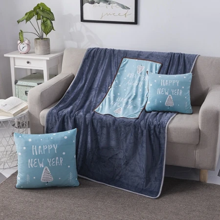 Cushion Blanket19 2 в 1 хлопок скандинавские Мультяшные олени складное лоскутное мягкое стеганое одеяло печатное квадратное домашнее офис автомобиль бросок диванная подушка под спину - Цвет: Cushion Blanket19