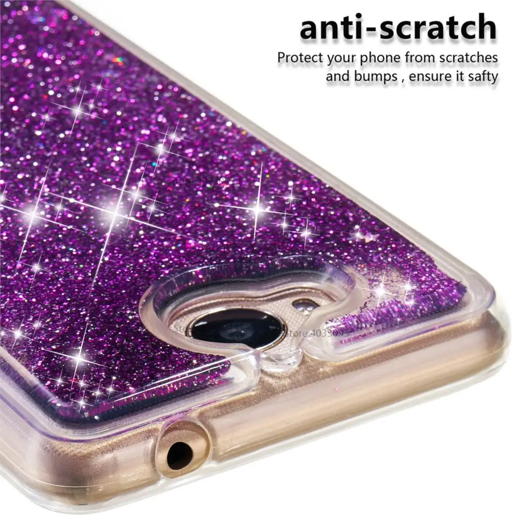 Glitter Stars Case for Huawei Y5 2017 III MYA L22 Dynamic Liquid Quicksand Soft TPU Back Y 5 MYA-L22 Cover |