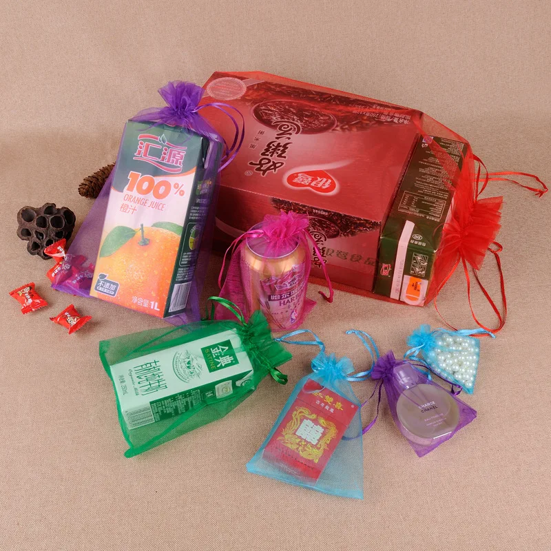 50 шт./лот 10x15 см Разноцветные сумки из органзы | Украшения и аксессуары