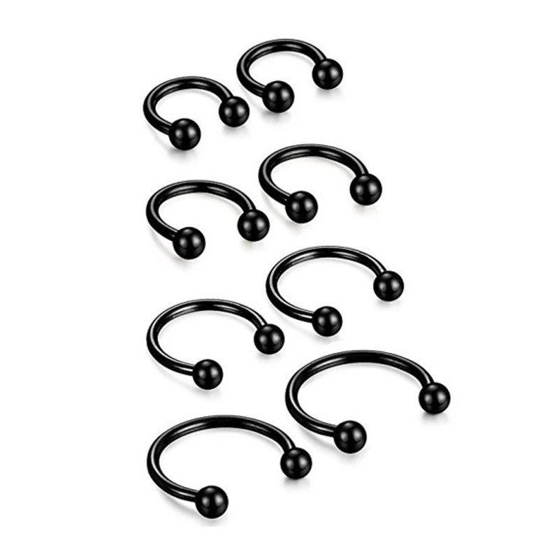 Utimtree пирсинг оптом 60 шт./лот смешанные цвета из нержавеющей стали нос тела