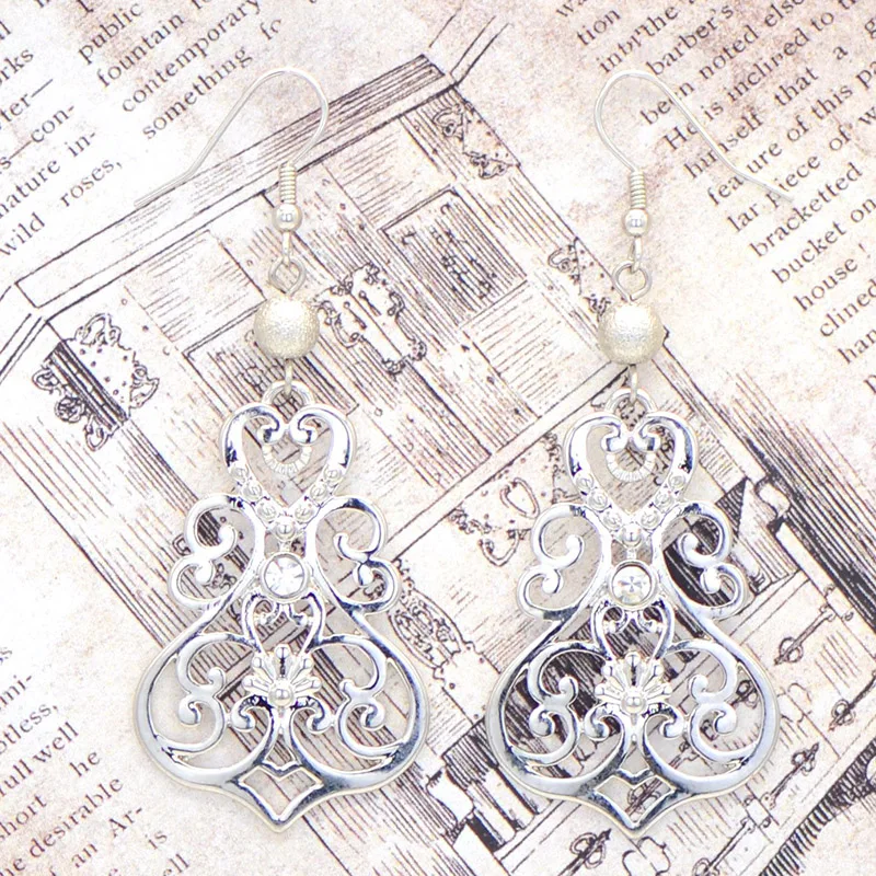 Модные Классические серьги подвески из цинкового сплава для