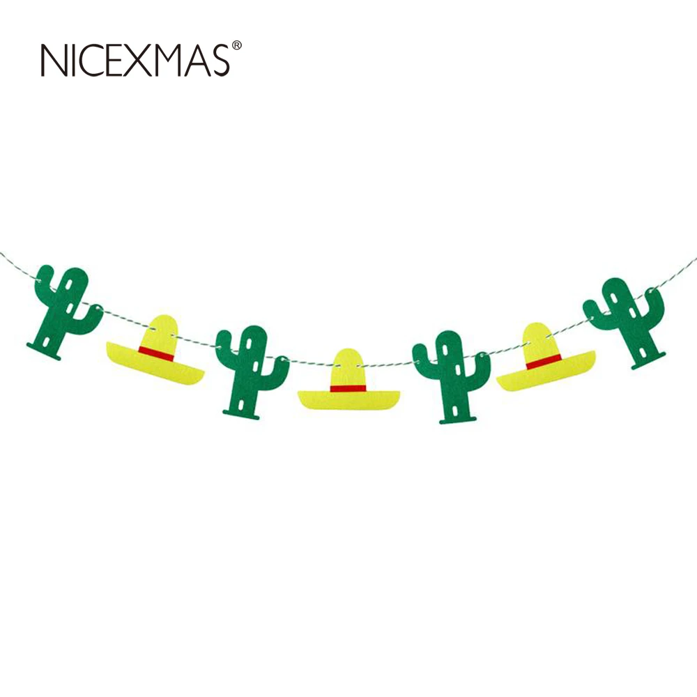 NICEXMAS 3 м летние баннеры кактус Луау Вечеринка гирлянда Летняя фон украшение