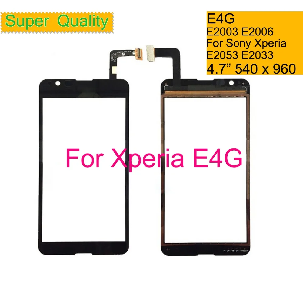 Сенсорный экран для Sony Xperia E4G E2003 E2006 E2053 DUAL E2033 E2043 сенсорный дигитайзер Переднее