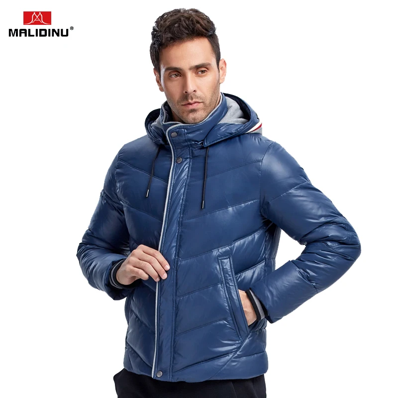 MALIDINU 2022 New Men Down Jacket Winter Down Coat Parka 70%White Duck Down Hooded Thicken Winter Jacket Brand Free Shipping