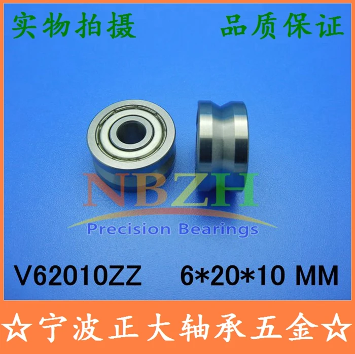 V62010ZZ V626ZZ V Роликовые Направляющие подшипники 6*20*10 мм роликовый шкив треугольный