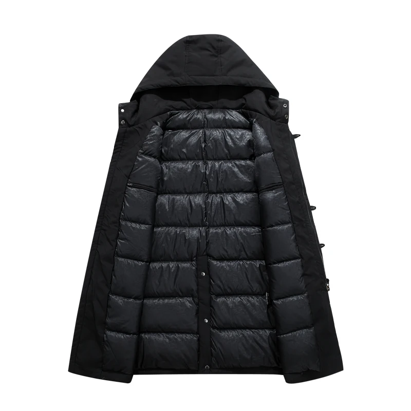 Брендовая зимняя мужская куртка с капюшоном съемный Повседневный ветрозащитный