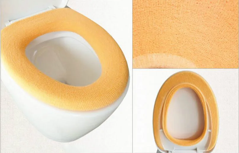 Прокладки для сиденья унитаза простая моющаяся грелка конфетного цвета ткань o