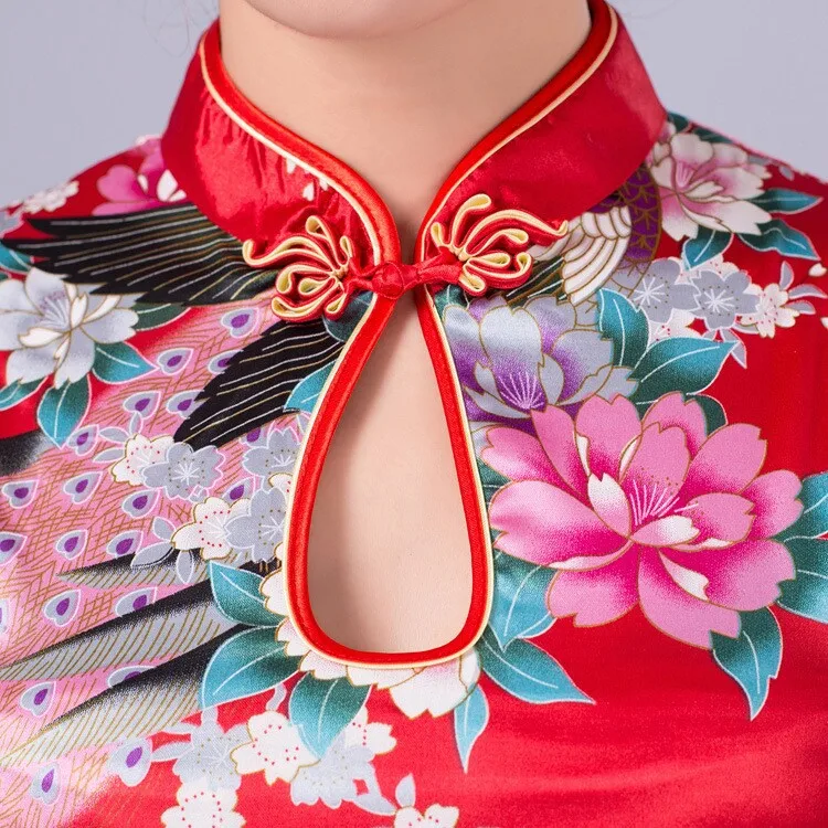 Классическое красное женское длинное платье Cheongsam Лидер продаж из