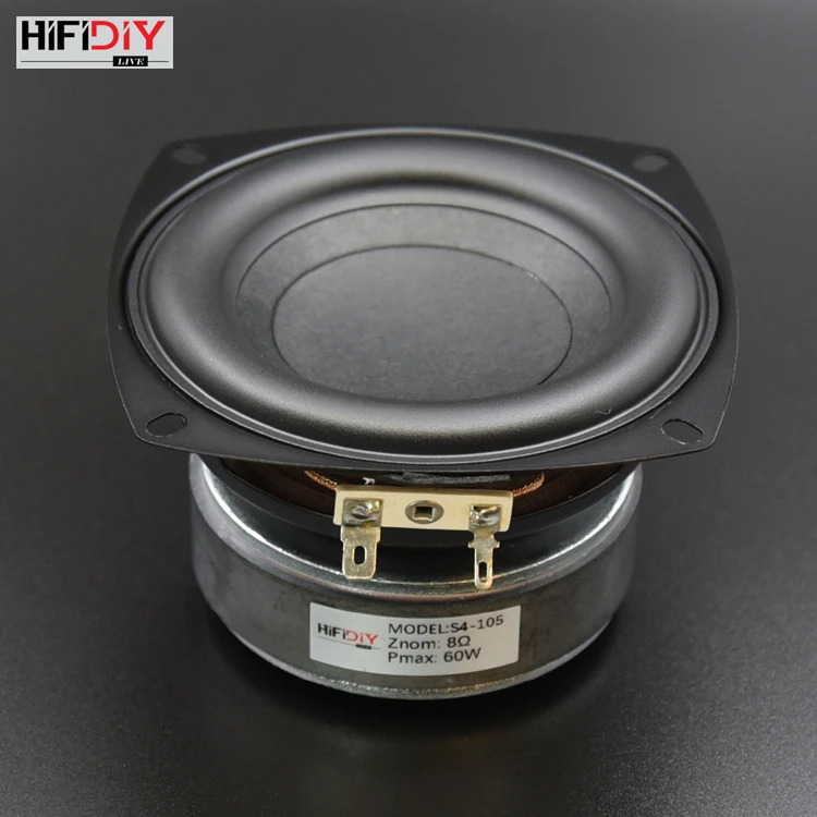 Hi-Fi diy-динамик, 4 дюйма, 60 Вт, круглый динамик высокой мощности для домашнего кинотеатра, 2,1 блок сабвуфера, 2 кроссовера, динамик Lou